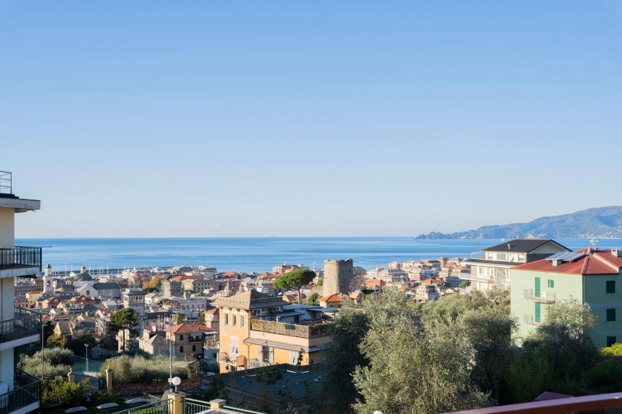 093 - Casa Panorama, Vista Mare E Vista Portofino, 500 Metri Centro Di Chiavari, Posto Auto Gratis Incluso Apartment Exterior photo