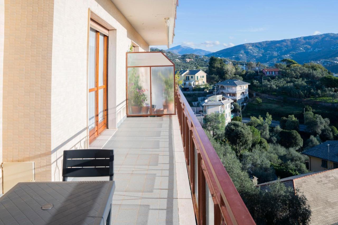093 - Casa Panorama, Vista Mare E Vista Portofino, 500 Metri Centro Di Chiavari, Posto Auto Gratis Incluso Apartment Exterior photo