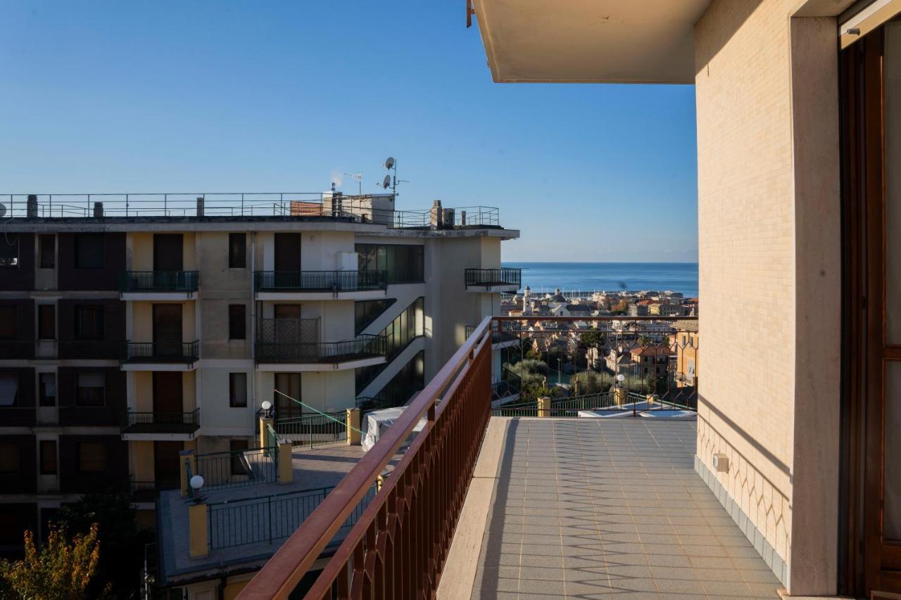 093 - Casa Panorama, Vista Mare E Vista Portofino, 500 Metri Centro Di Chiavari, Posto Auto Gratis Incluso Apartment Exterior photo
