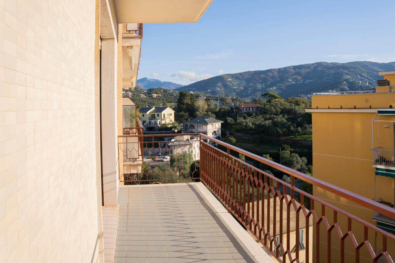 093 - Casa Panorama, Vista Mare E Vista Portofino, 500 Metri Centro Di Chiavari, Posto Auto Gratis Incluso Apartment Exterior photo